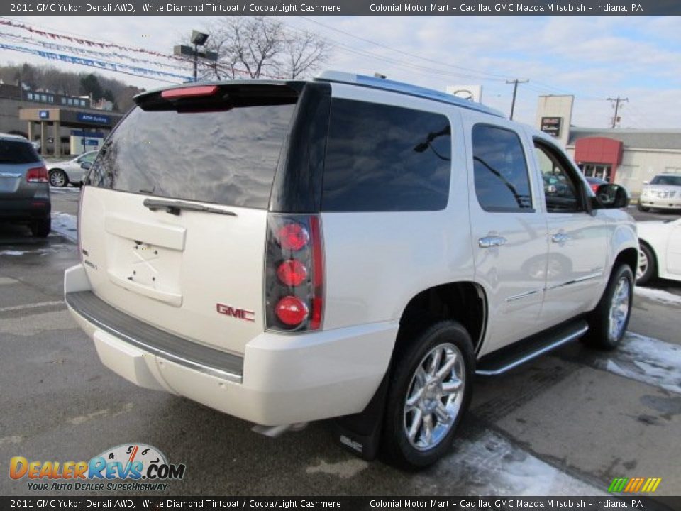 2011 GMC Yukon Denali AWD White Diamond Tintcoat / Cocoa/Light Cashmere Photo #6