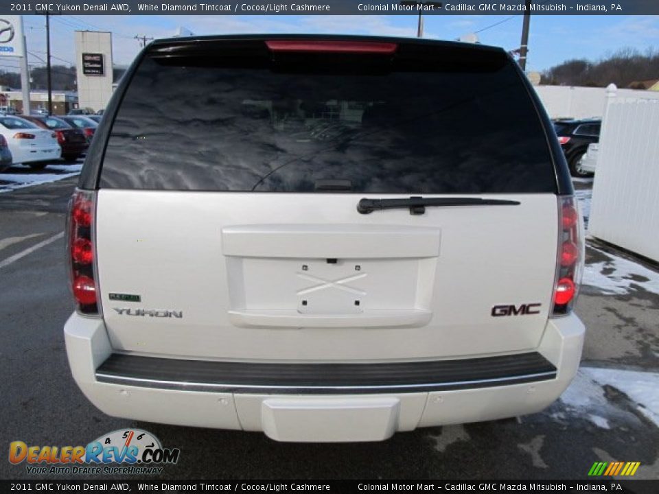 2011 GMC Yukon Denali AWD White Diamond Tintcoat / Cocoa/Light Cashmere Photo #7