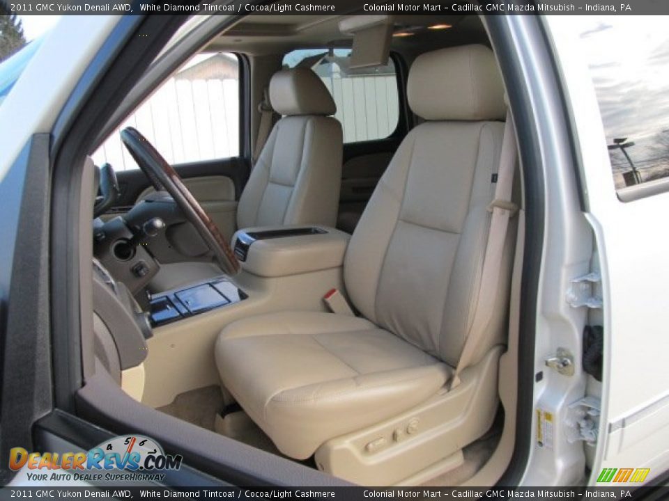 2011 GMC Yukon Denali AWD White Diamond Tintcoat / Cocoa/Light Cashmere Photo #11