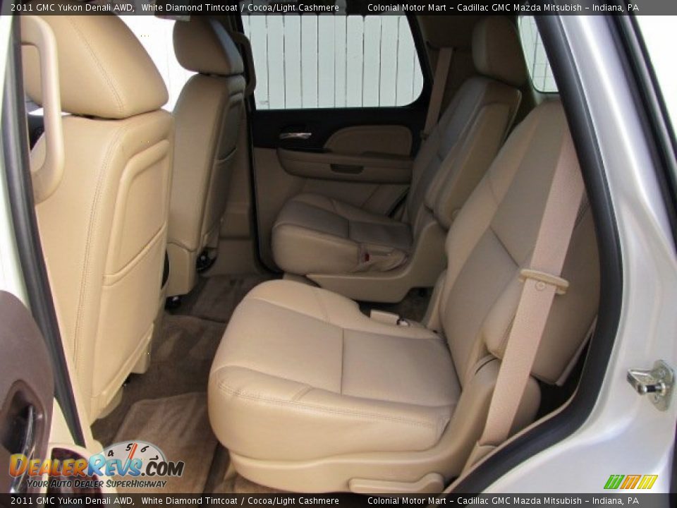2011 GMC Yukon Denali AWD White Diamond Tintcoat / Cocoa/Light Cashmere Photo #15