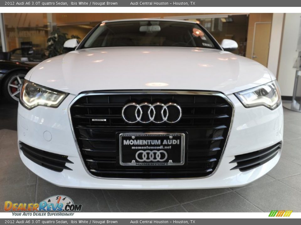 2012 Audi A6 3.0T quattro Sedan Ibis White / Nougat Brown Photo #2