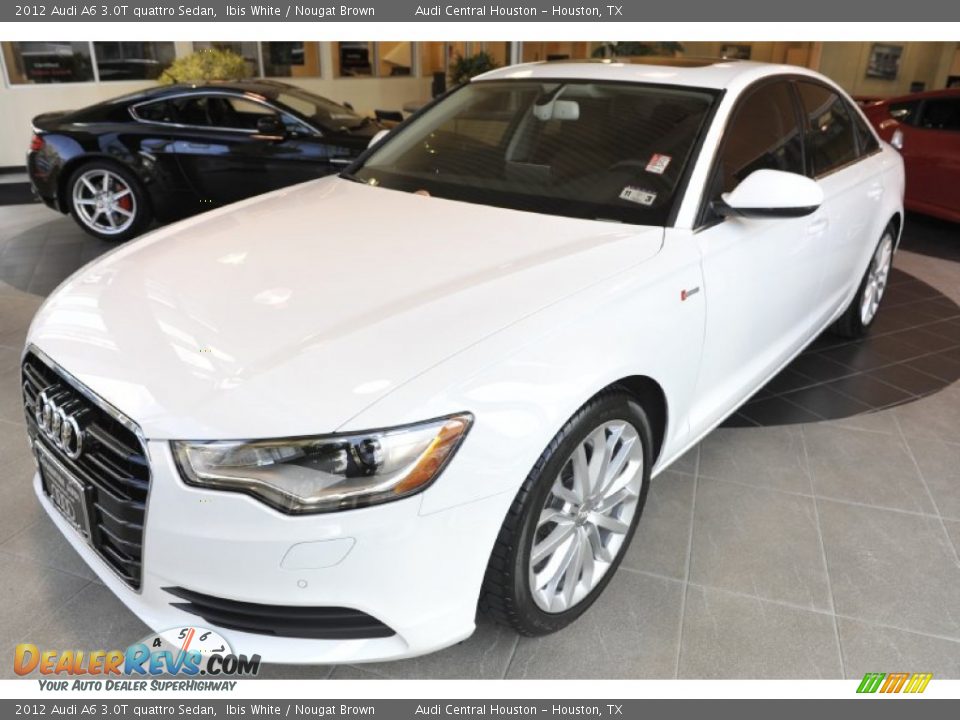 2012 Audi A6 3.0T quattro Sedan Ibis White / Nougat Brown Photo #4