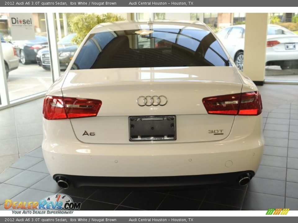 2012 Audi A6 3.0T quattro Sedan Ibis White / Nougat Brown Photo #8