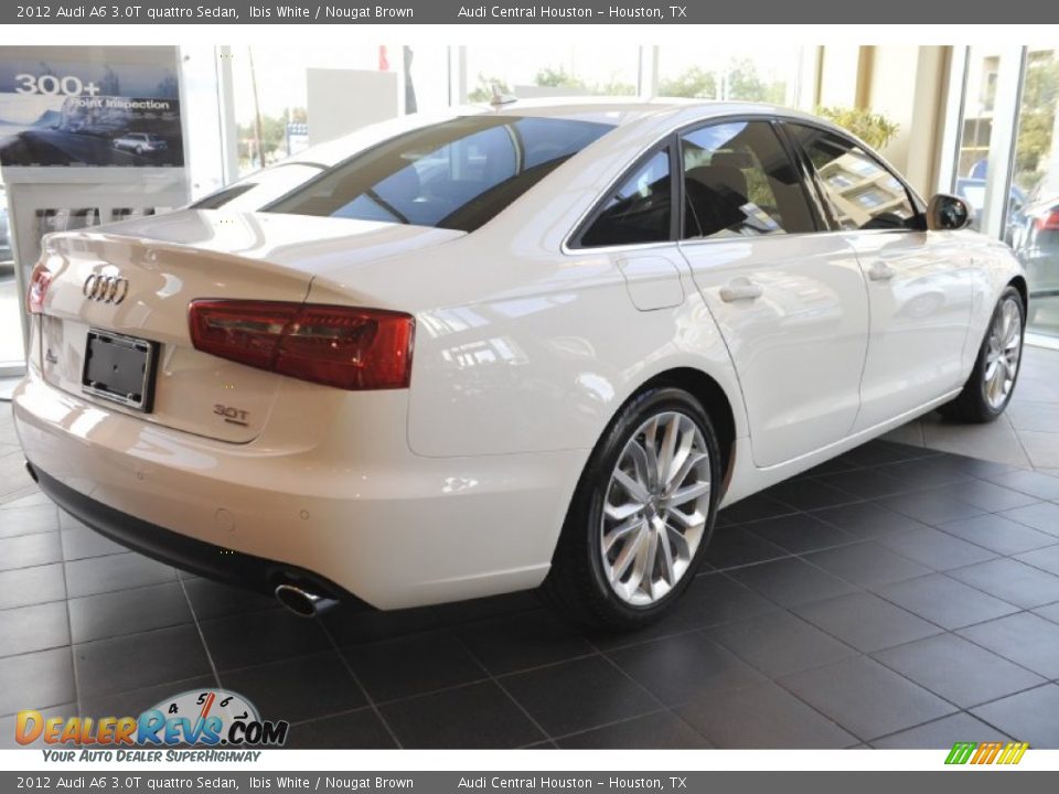 2012 Audi A6 3.0T quattro Sedan Ibis White / Nougat Brown Photo #9