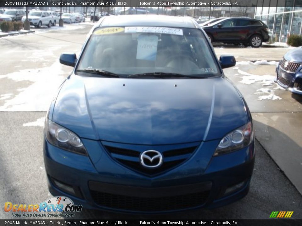 2008 Mazda MAZDA3 s Touring Sedan Phantom Blue Mica / Black Photo #2