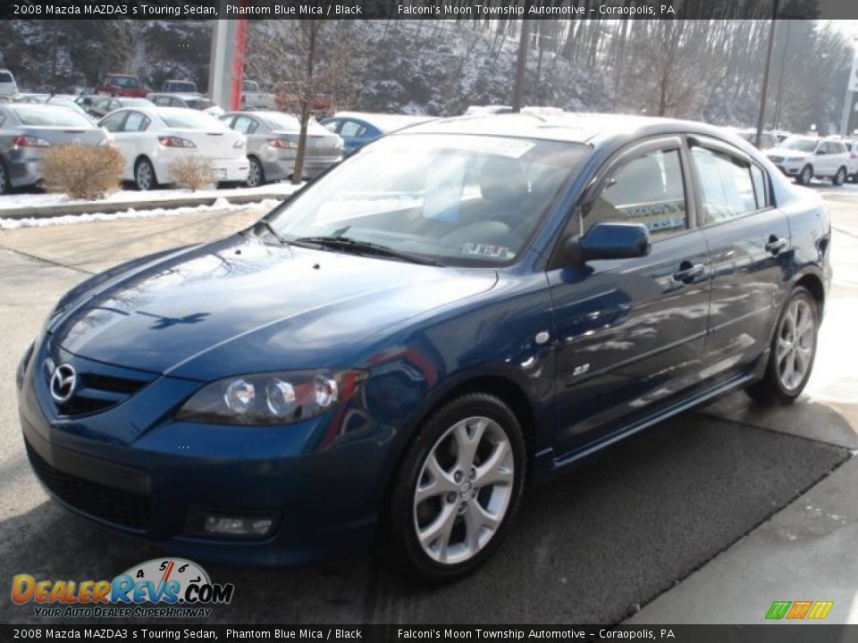 2008 Mazda MAZDA3 s Touring Sedan Phantom Blue Mica / Black Photo #3