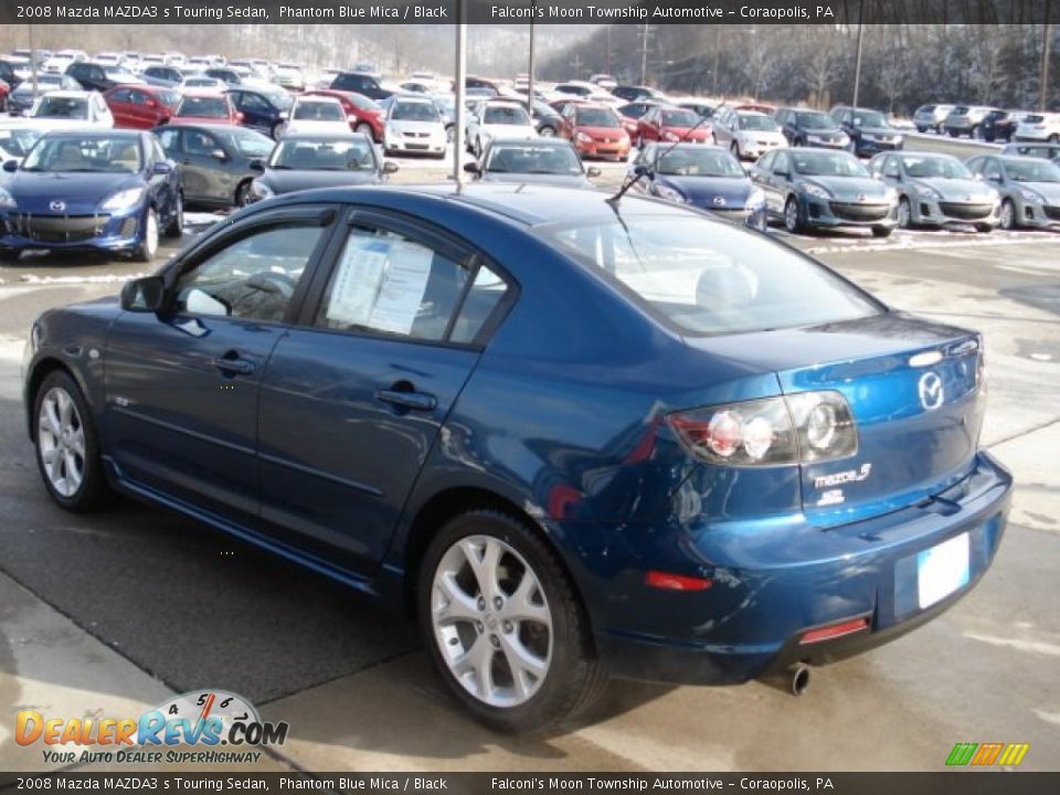 2008 Mazda MAZDA3 s Touring Sedan Phantom Blue Mica / Black Photo #4