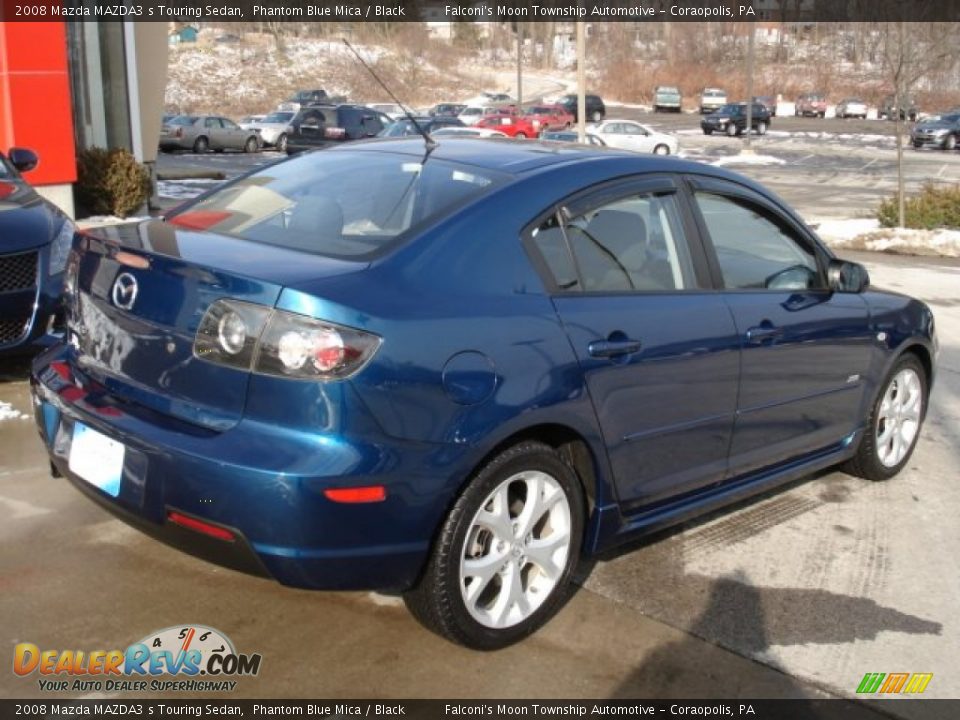 2008 Mazda MAZDA3 s Touring Sedan Phantom Blue Mica / Black Photo #6