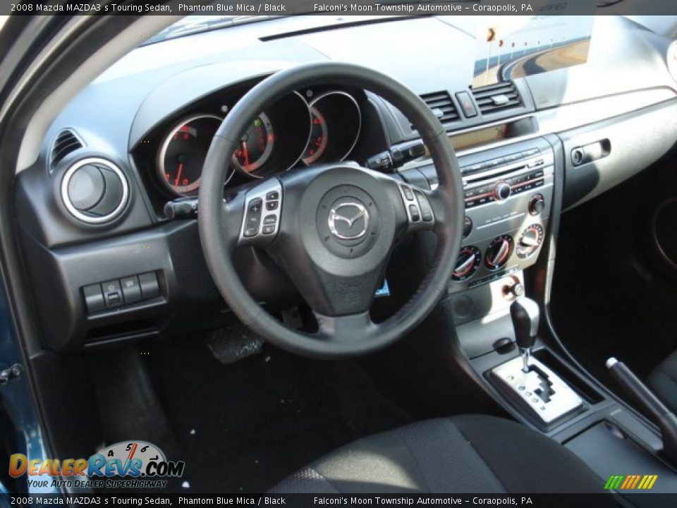 Black Interior - 2008 Mazda MAZDA3 s Touring Sedan Photo #7