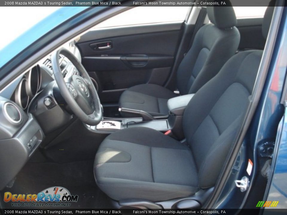 Black Interior - 2008 Mazda MAZDA3 s Touring Sedan Photo #8