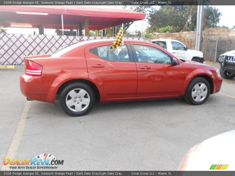 2008 Dodge Avenger SE Sunburst Orange Pearl / Dark Slate Gray/Light Slate Gray Photo #9