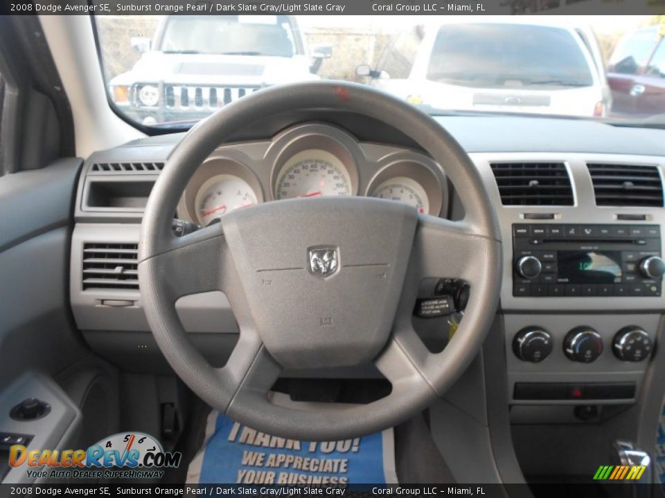 2008 Dodge Avenger SE Sunburst Orange Pearl / Dark Slate Gray/Light Slate Gray Photo #13