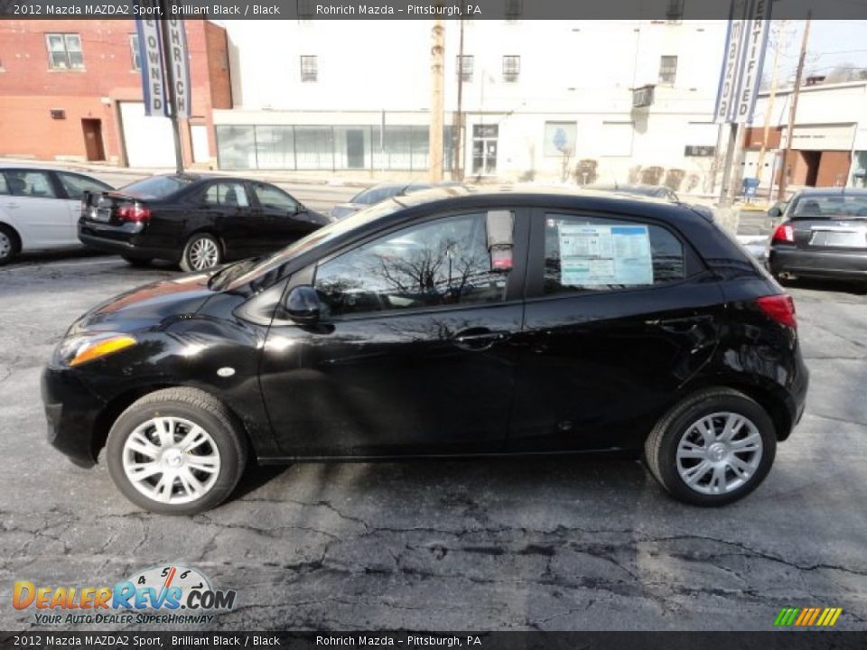 2012 Mazda MAZDA2 Sport Brilliant Black / Black Photo #2