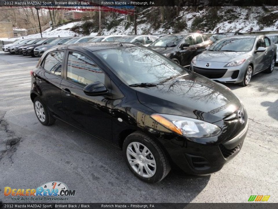 2012 Mazda MAZDA2 Sport Brilliant Black / Black Photo #7