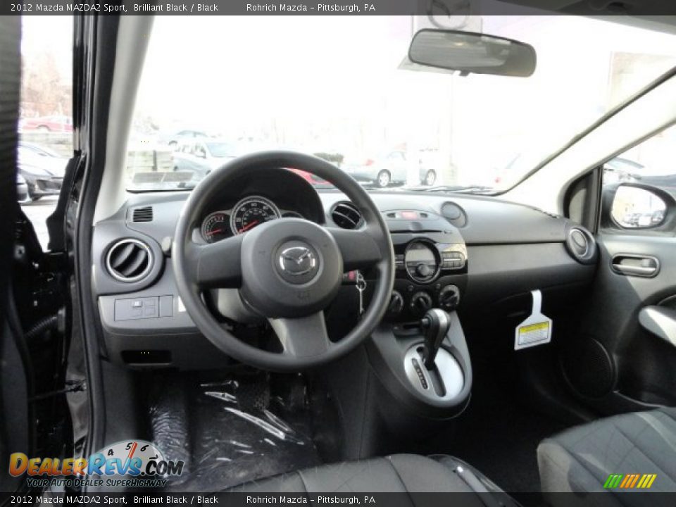 Black Interior - 2012 Mazda MAZDA2 Sport Photo #12