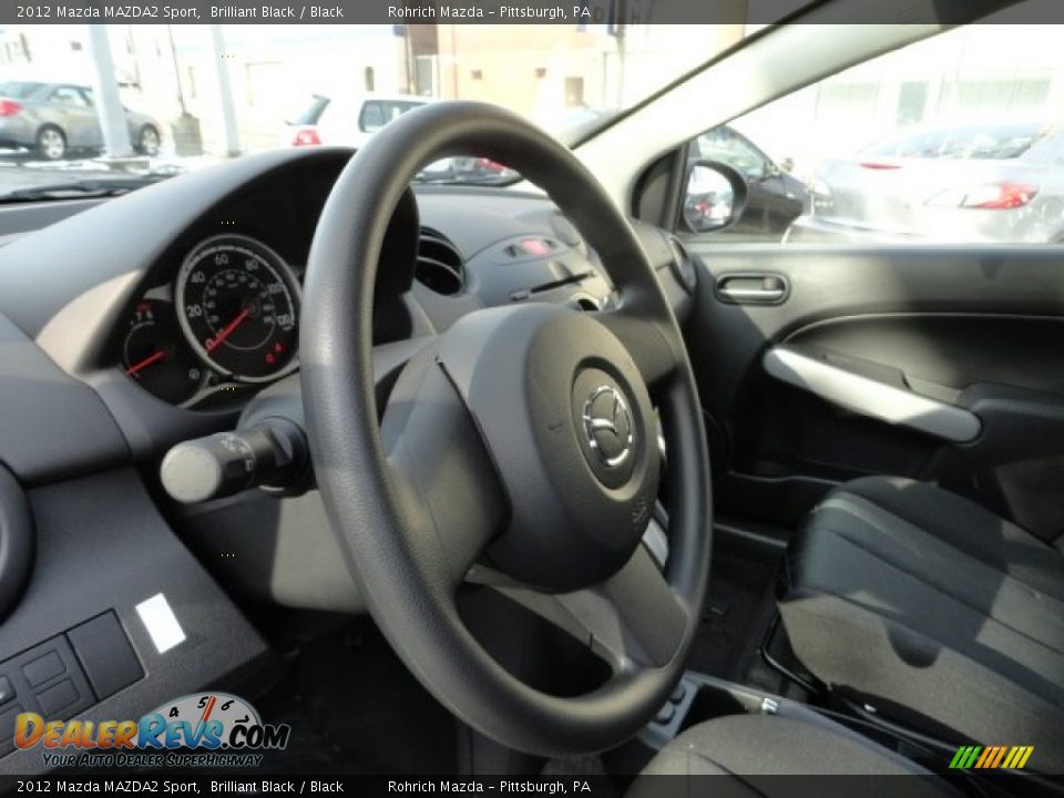 2012 Mazda MAZDA2 Sport Brilliant Black / Black Photo #15