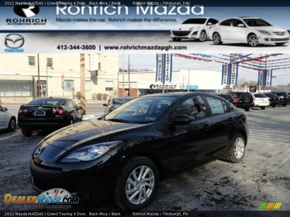 2012 Mazda MAZDA3 i Grand Touring 4 Door Black Mica / Black Photo #1