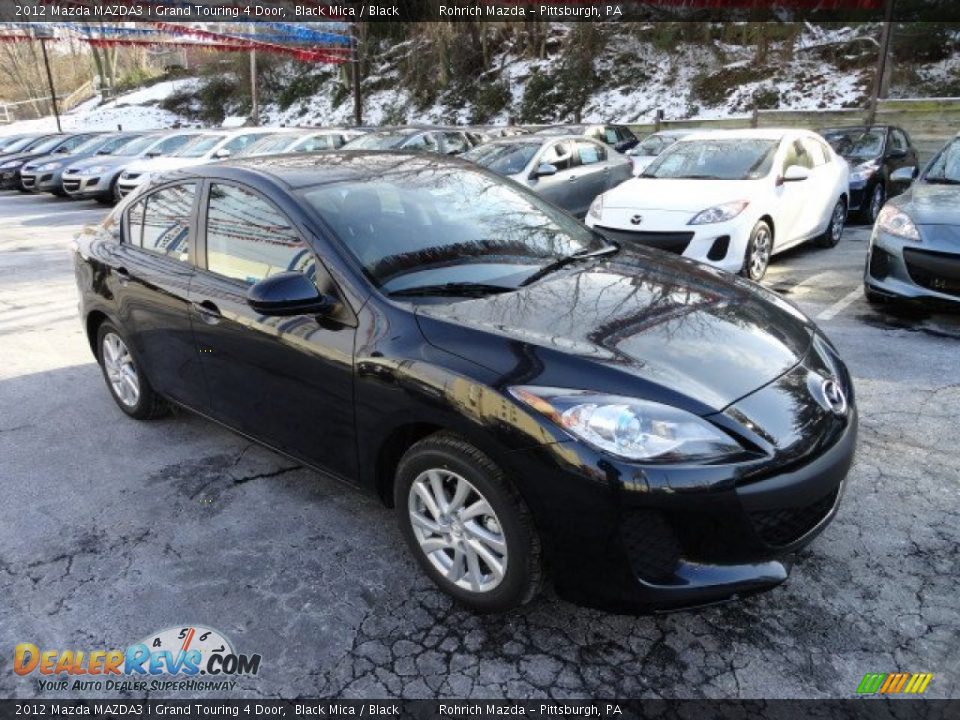 2012 Mazda MAZDA3 i Grand Touring 4 Door Black Mica / Black Photo #7