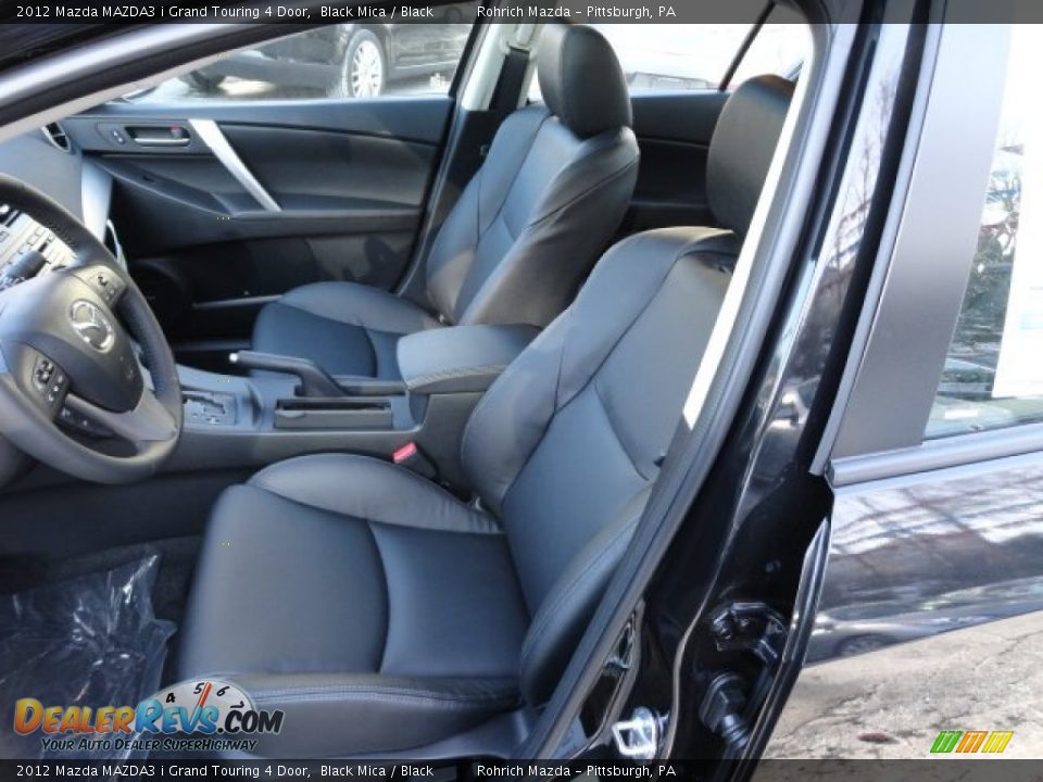 2012 Mazda MAZDA3 i Grand Touring 4 Door Black Mica / Black Photo #10