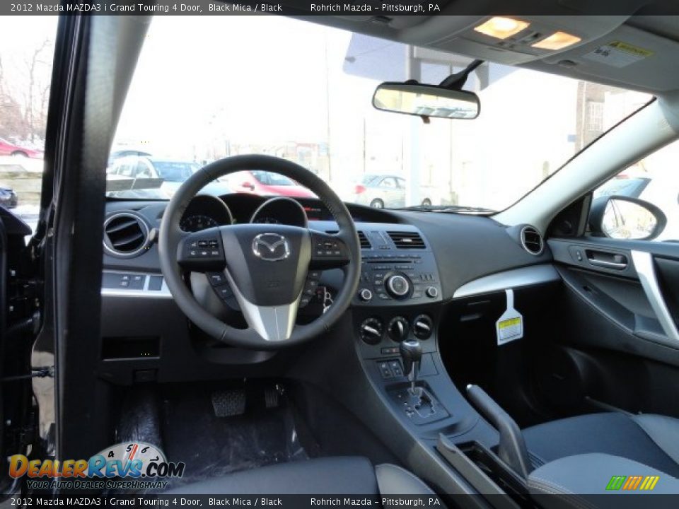2012 Mazda MAZDA3 i Grand Touring 4 Door Black Mica / Black Photo #12