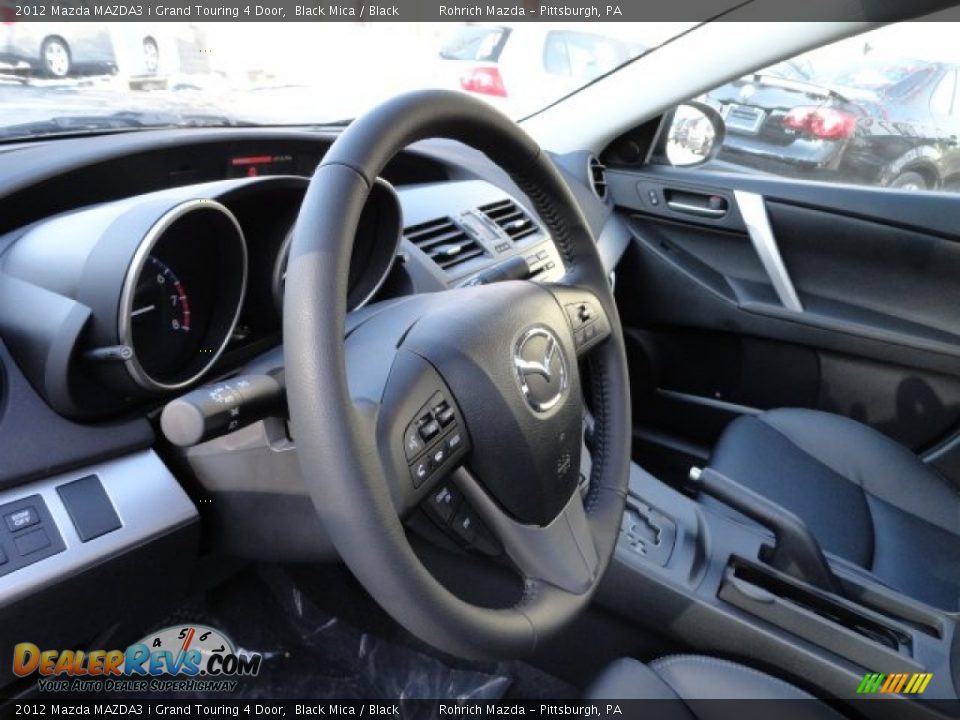 2012 Mazda MAZDA3 i Grand Touring 4 Door Black Mica / Black Photo #16