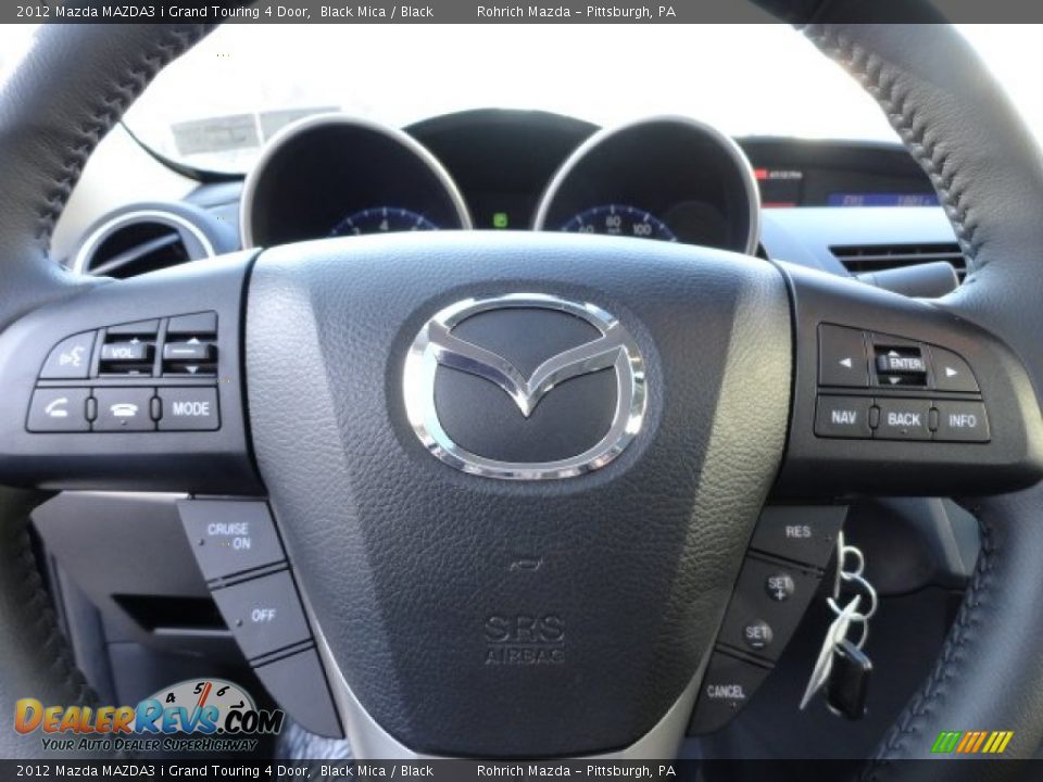 2012 Mazda MAZDA3 i Grand Touring 4 Door Black Mica / Black Photo #18