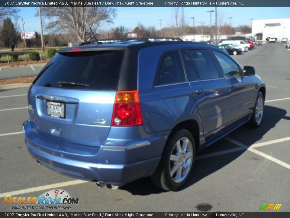 2007 Chrysler Pacifica Limited AWD Marine Blue Pearl / Dark Khaki/Light Graystone Photo #5