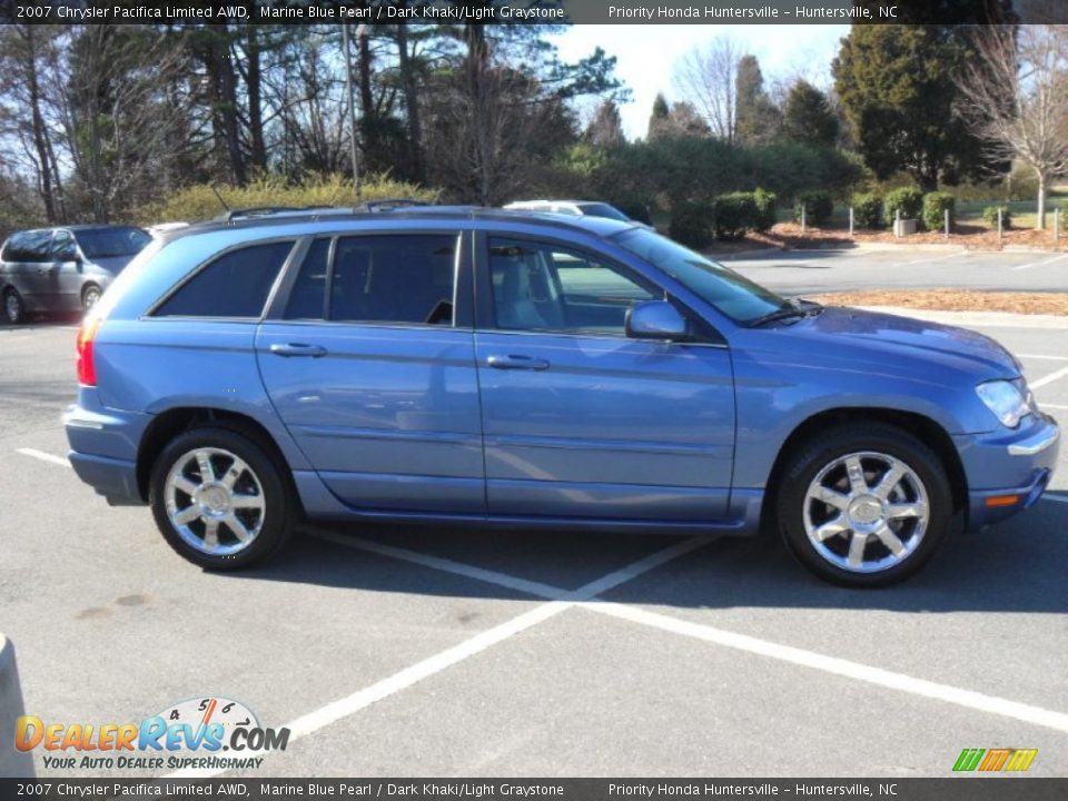 2007 Chrysler Pacifica Limited AWD Marine Blue Pearl / Dark Khaki/Light Graystone Photo #6