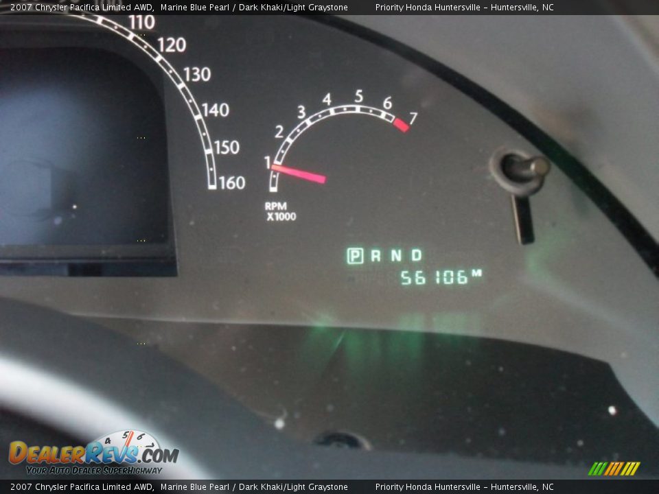 2007 Chrysler Pacifica Limited AWD Marine Blue Pearl / Dark Khaki/Light Graystone Photo #13