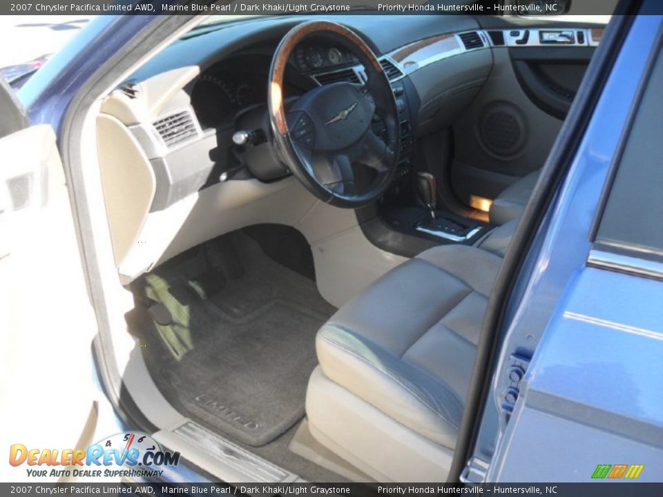2007 Chrysler Pacifica Limited AWD Marine Blue Pearl / Dark Khaki/Light Graystone Photo #27