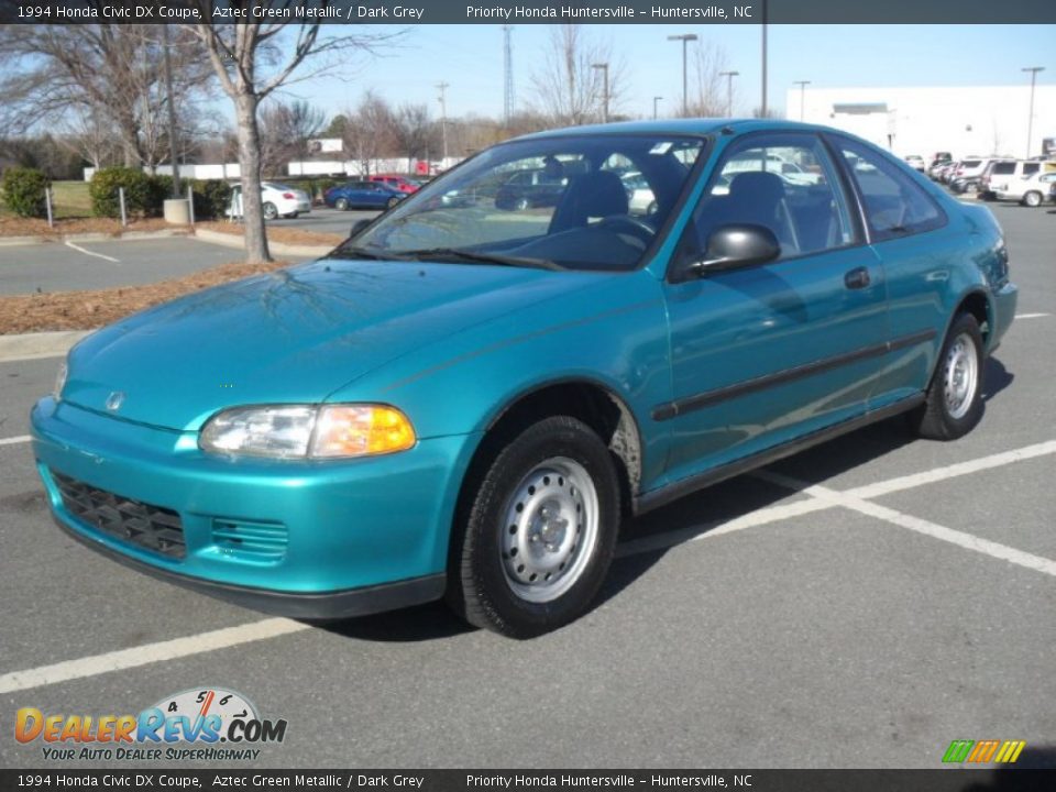 1994 Honda Civic DX Coupe Aztec Green Metallic / Dark Grey Photo #1