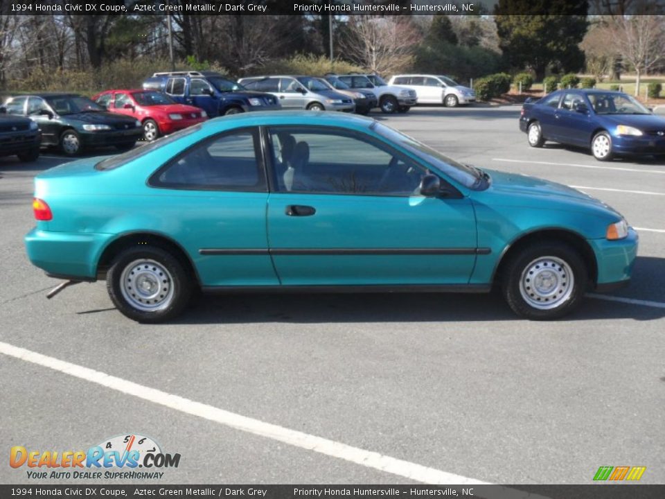 1994 Honda Civic DX Coupe Aztec Green Metallic / Dark Grey Photo #5
