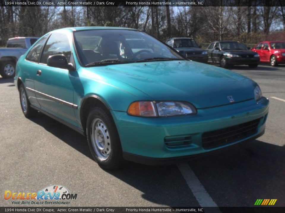 1994 Honda Civic DX Coupe Aztec Green Metallic / Dark Grey Photo #6