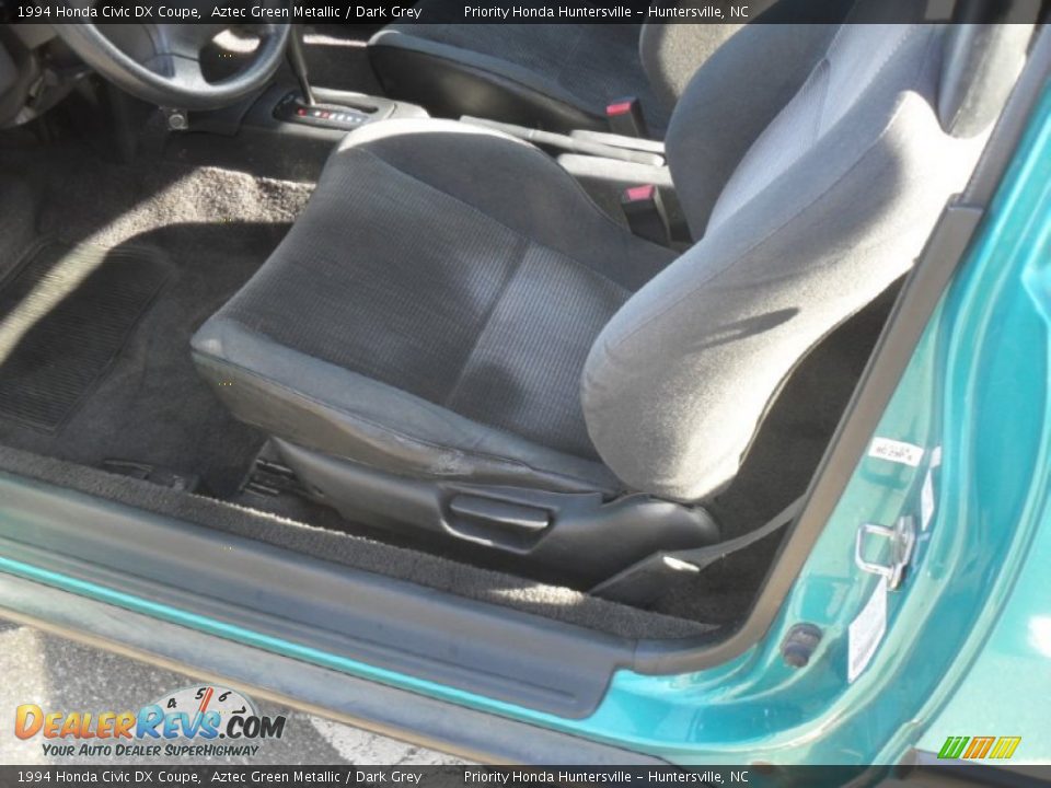 1994 Honda Civic DX Coupe Aztec Green Metallic / Dark Grey Photo #9
