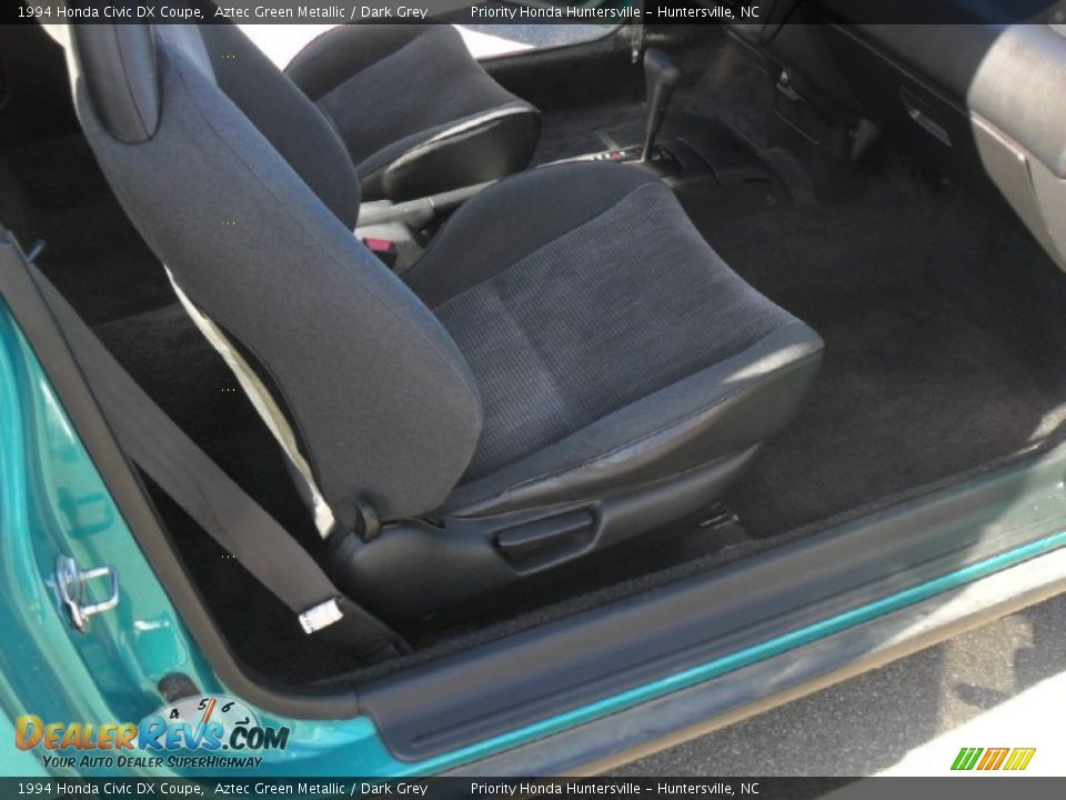 1994 Honda Civic DX Coupe Aztec Green Metallic / Dark Grey Photo #16