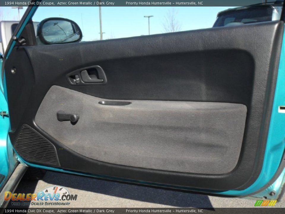 1994 Honda Civic DX Coupe Aztec Green Metallic / Dark Grey Photo #18