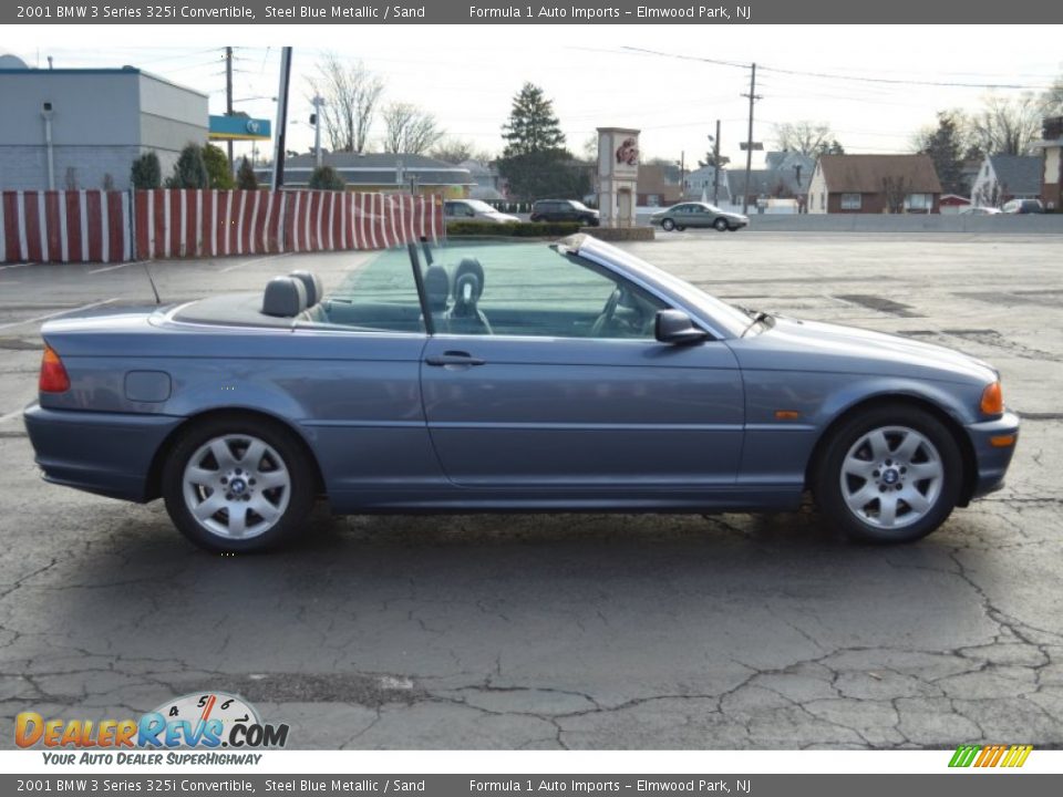 2001 BMW 3 Series 325i Convertible Steel Blue Metallic / Sand Photo #7