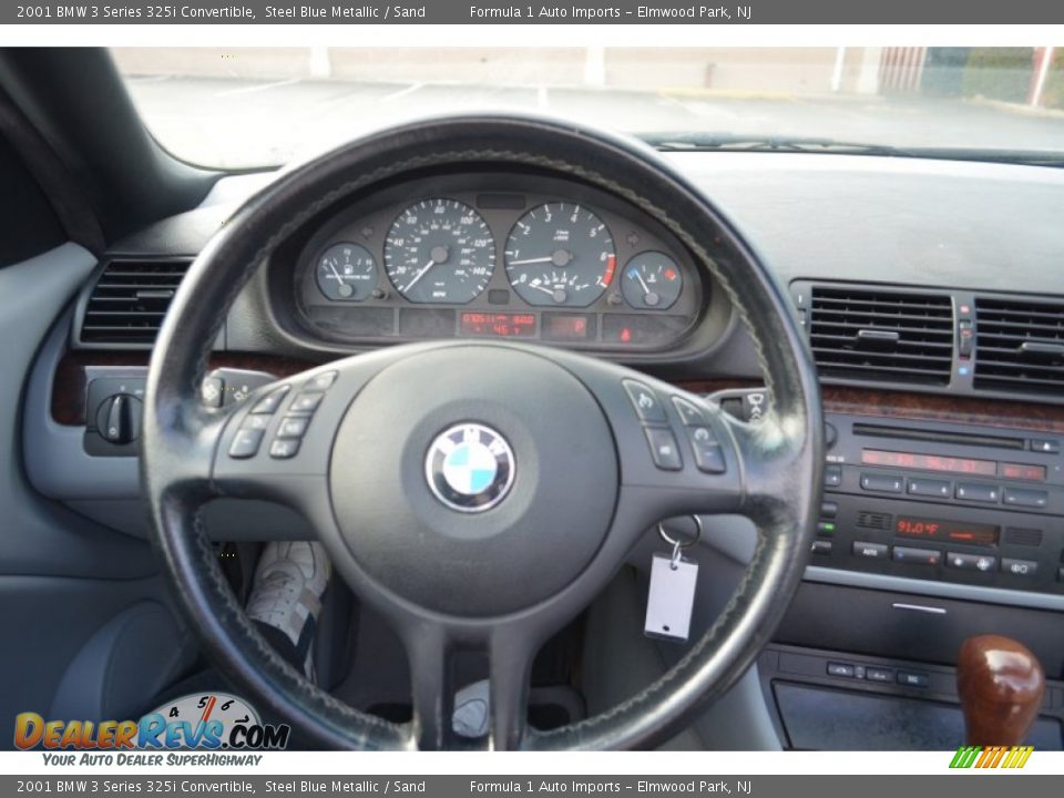 2001 BMW 3 Series 325i Convertible Steel Blue Metallic / Sand Photo #10