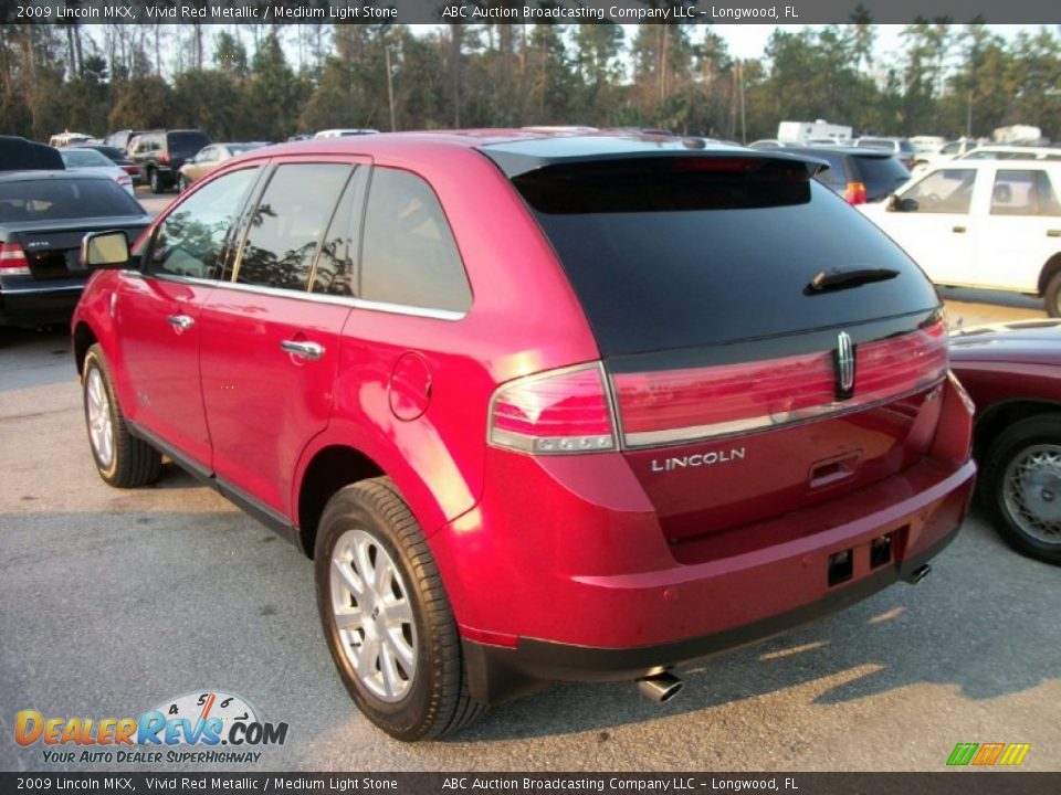 2009 Lincoln MKX Vivid Red Metallic / Medium Light Stone Photo #2