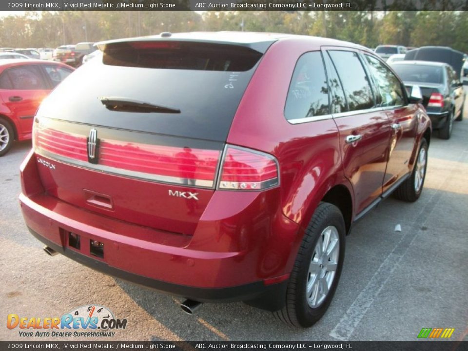2009 Lincoln MKX Vivid Red Metallic / Medium Light Stone Photo #5
