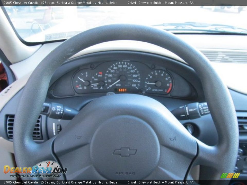 2005 Chevrolet Cavalier LS Sedan Sunburst Orange Metallic / Neutral Beige Photo #17