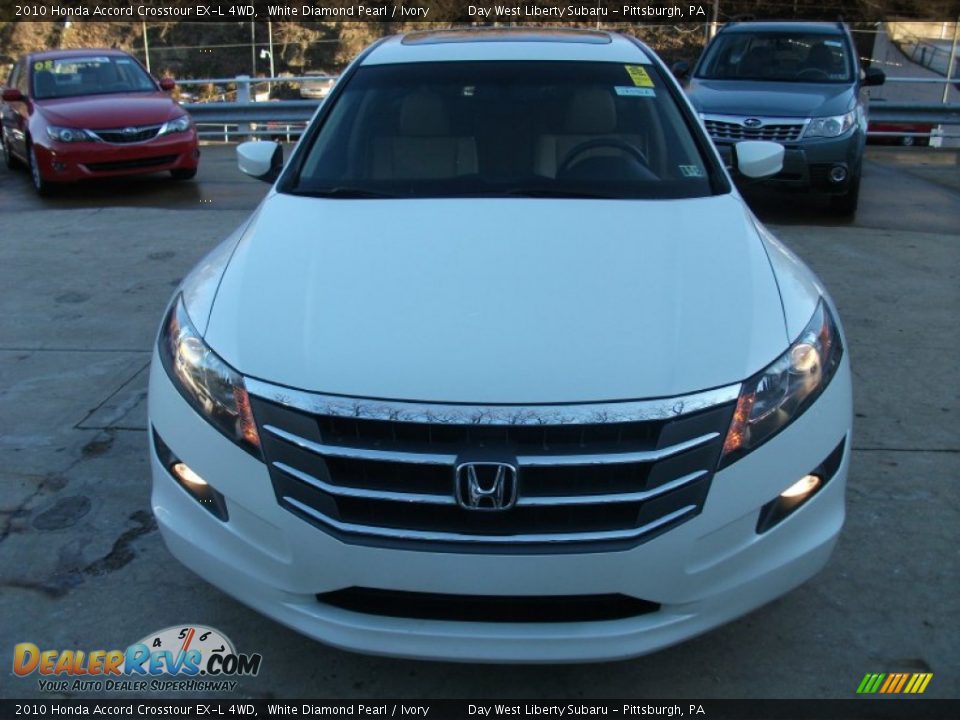 2010 Honda Accord Crosstour EX-L 4WD White Diamond Pearl / Ivory Photo #2