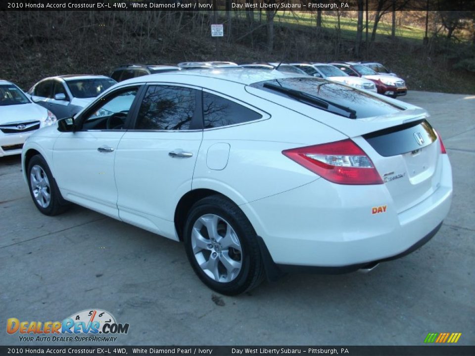 2010 Honda Accord Crosstour EX-L 4WD White Diamond Pearl / Ivory Photo #5