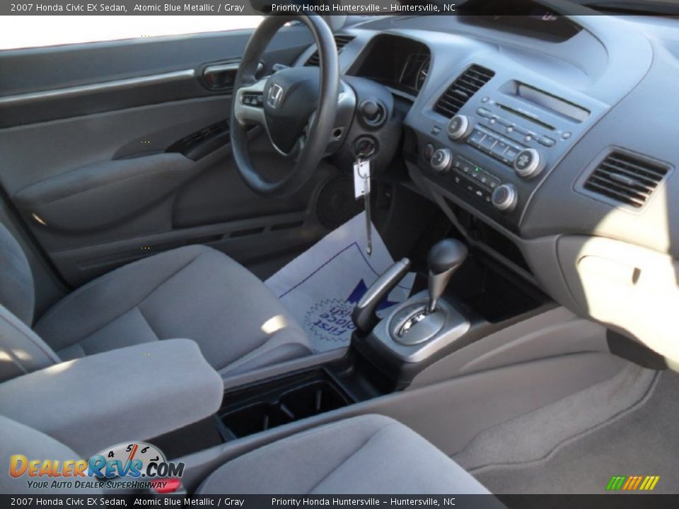 2007 Honda Civic EX Sedan Atomic Blue Metallic / Gray Photo #22