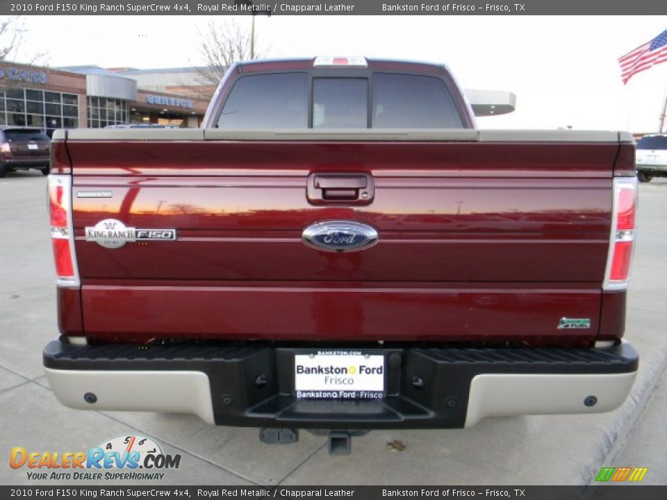 2010 Ford F150 King Ranch SuperCrew 4x4 Royal Red Metallic / Chapparal Leather Photo #4