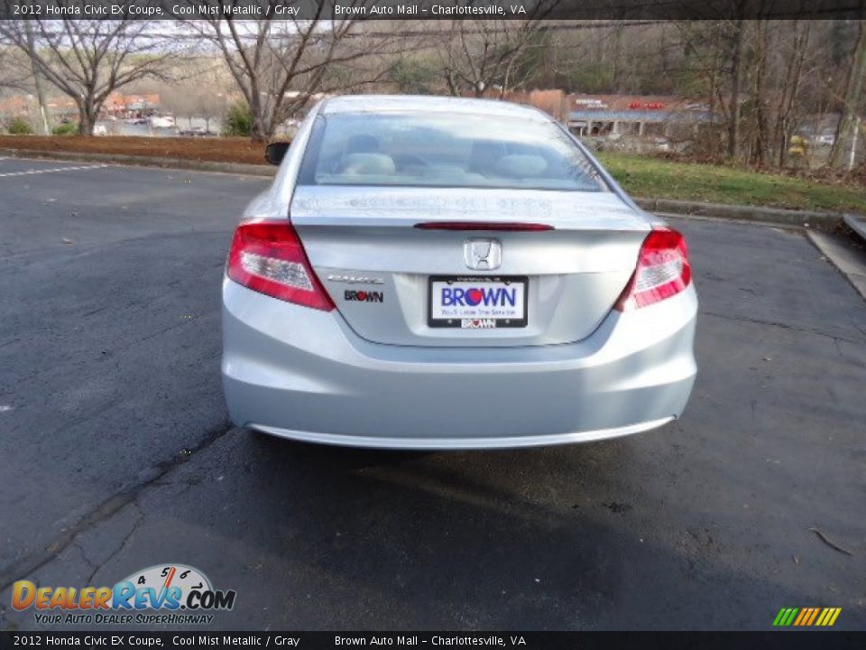 2012 Honda Civic EX Coupe Cool Mist Metallic / Gray Photo #6