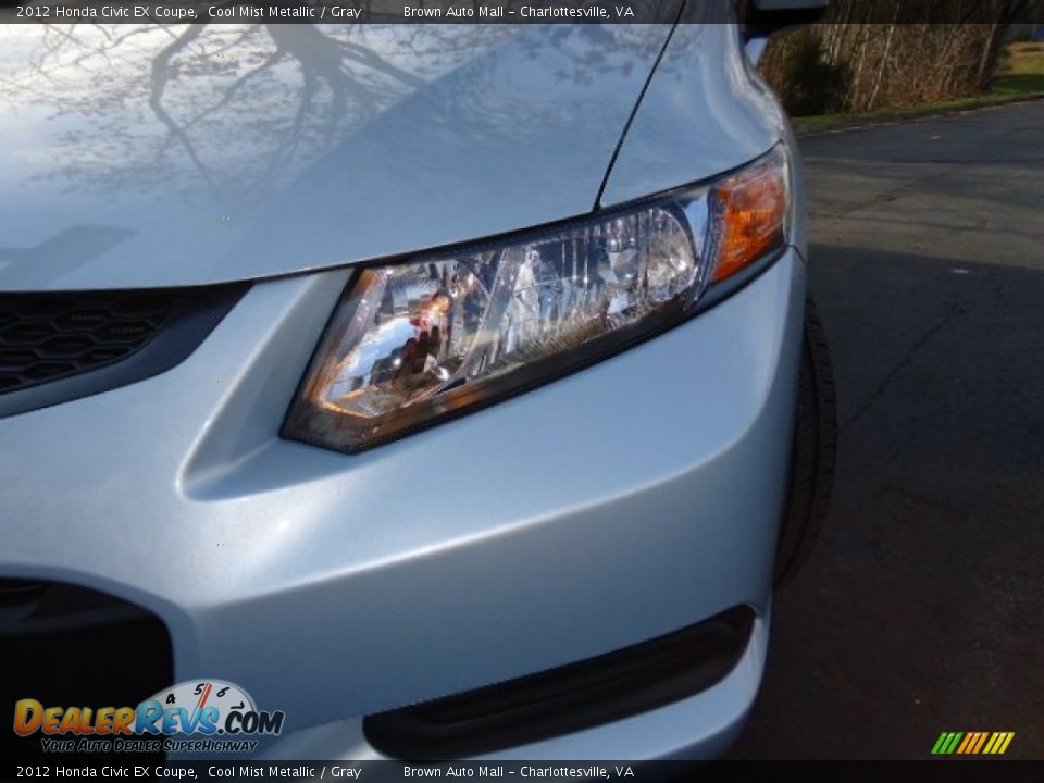 2012 Honda Civic EX Coupe Cool Mist Metallic / Gray Photo #15