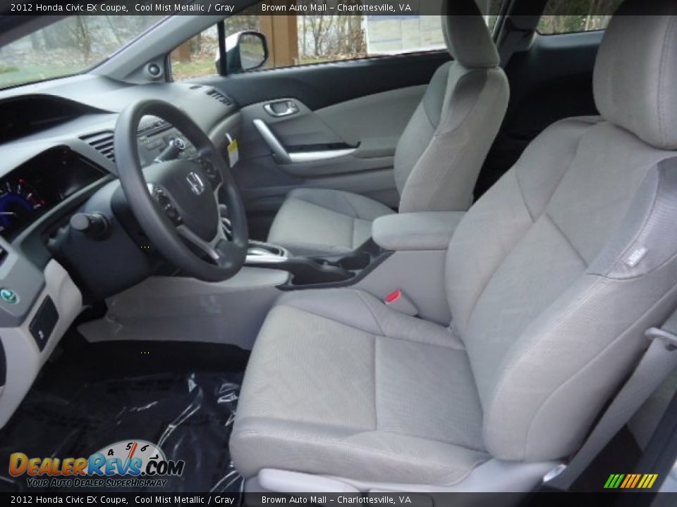 Gray Interior - 2012 Honda Civic EX Coupe Photo #16