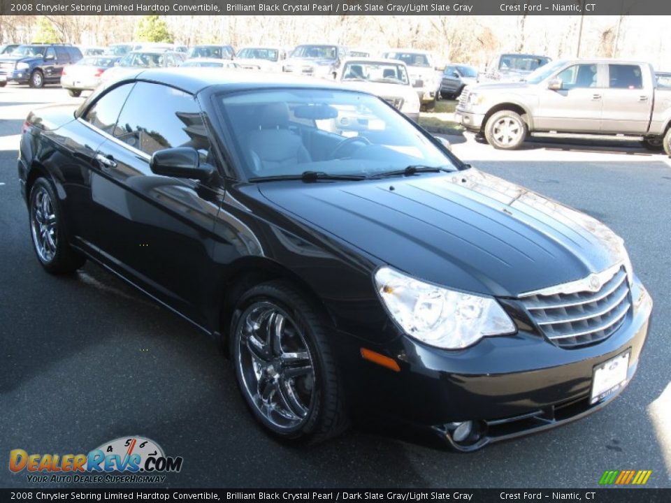 2008 Chrysler Sebring Limited Hardtop Convertible Brilliant Black Crystal Pearl / Dark Slate Gray/Light Slate Gray Photo #4