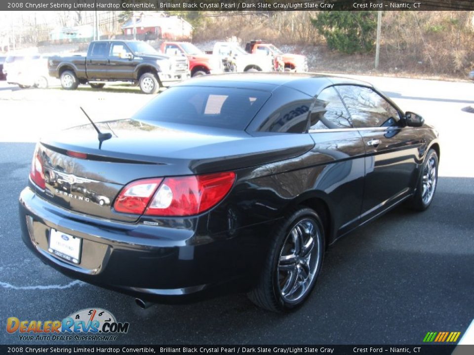 2008 Chrysler Sebring Limited Hardtop Convertible Brilliant Black Crystal Pearl / Dark Slate Gray/Light Slate Gray Photo #5